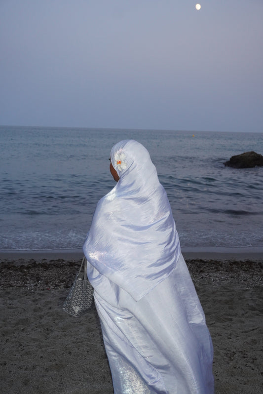 Icy Blue Abaya