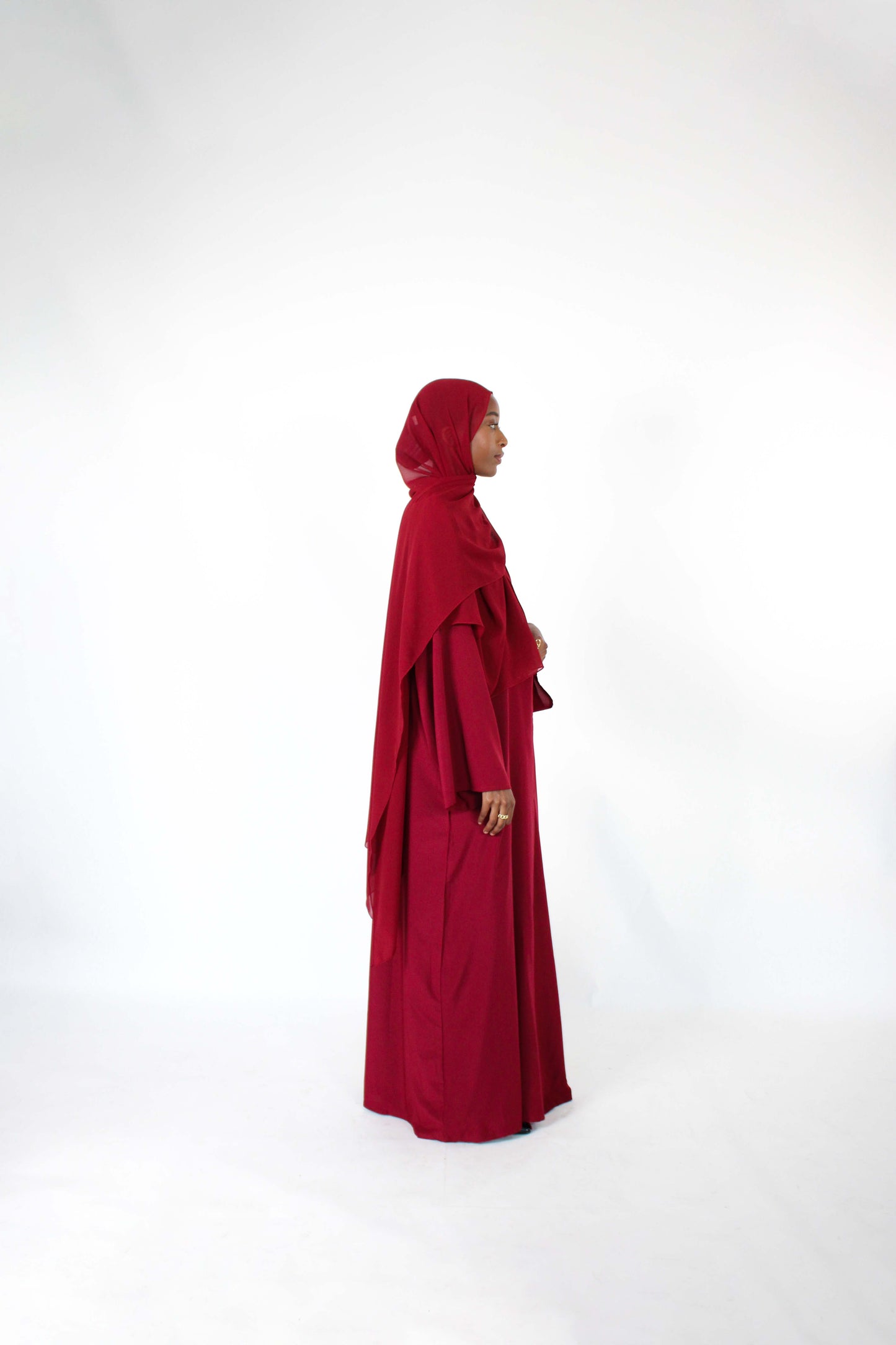 Burgundy Red Abaya