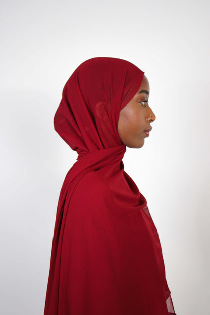 Burgundy Red Abaya